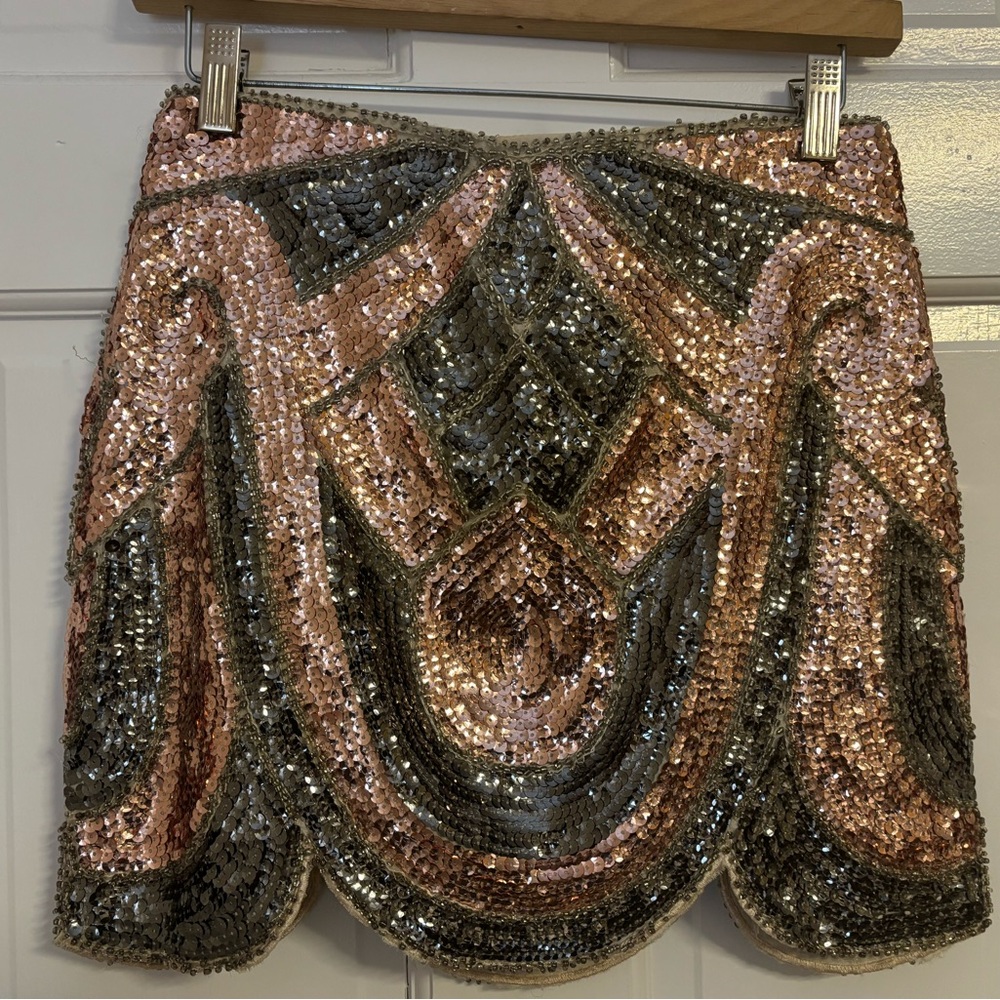 Endless Rose Metallic Mini Skirt - Picture 3 of 5